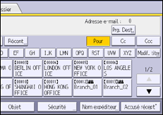 Illustration de l'écran du panneau de commande