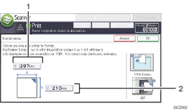 Illustration numérotée du panneau de commande