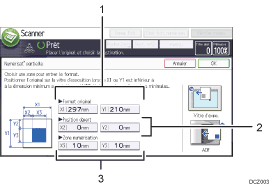 Illustration numérotée du panneau de commande
