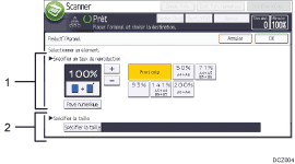 Illustration numérotée du panneau de commande