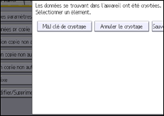 Illustration de l'écran du panneau de commande