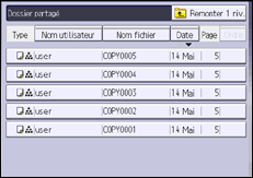 Illustration de l'écran du panneau de commande