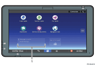 Illustration du panneau de commande avec numérotation