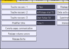 Illustration de l'écran du panneau de commande