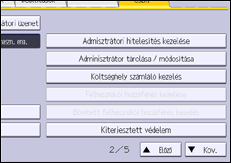 A kezelőpanel ismertetése