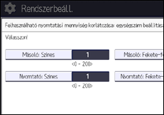 A kezelőpanel ismertetése