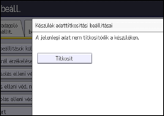 A kezelőpanel ismertetése