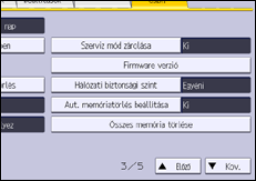 A kezelőpanel ismertetése