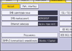 A kezelőpanel ismertetése