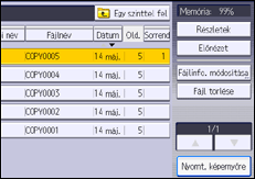 A kezelőpanel ismertetése