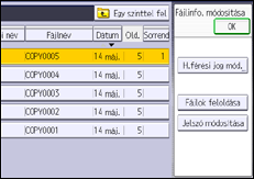 A kezelőpanel ismertetése