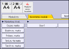 A kezelőpanel ismertetése