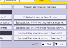 A kezelőpanel ismertetése