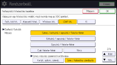 A kezelőpanel ismertetése