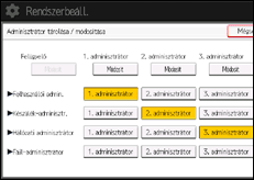 A kezelőpanel ismertetése