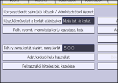 A kezelőpanel ismertetése