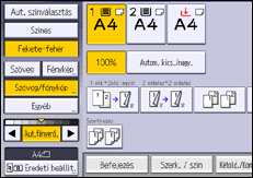 A kezelőpanel ismertetése