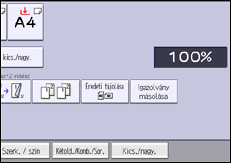 A kezelőpanel ismertetése