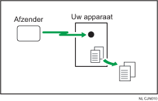 Illustratie van Geheugenontvangst