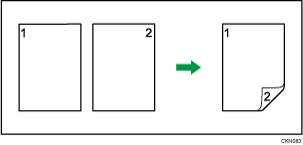 Illustratie van dubbelzijdig afdrukken