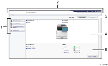 Schermafbeelding van internetbrowser (afbeelding met genummerde items)