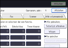 Afbeelding van bedieningspaneel