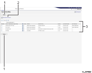 Schermafbeelding van internetbrowser (afbeelding met genummerde items)
