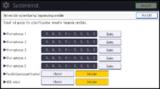 Illustrasjon av betjeningspanel