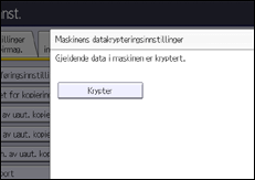 Illustrasjon av betjeningspanel