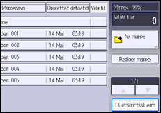 Illustrasjon av betjeningspanel
