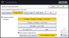 Illustrasjon av betjeningspanel