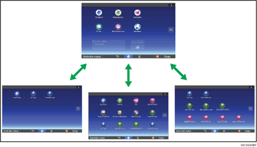 Illustrasjon av tilpasning av [Startskjerm]