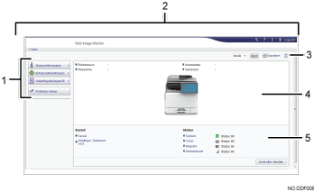 Illustrasjon av nettleserskjermbilde med nummerert bildetekst