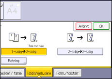 Illustrasjon av betjeningspanel