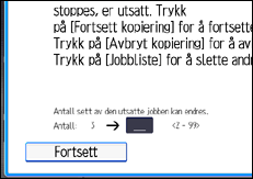 Illustrasjon av betjeningspanel