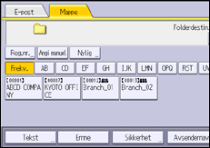 Illustrasjon av betjeningspanel