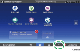 Ilustracja ekranu panela operacyjnego