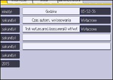 Ilustracja ekranu panela operacyjnego
