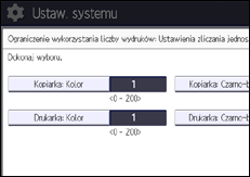 Ilustracja ekranu panela operacyjnego
