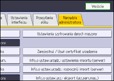 Ilustracja ekranu panela operacyjnego