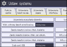 Ilustracja ekranu panela operacyjnego