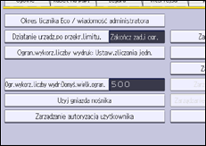 Ilustracja ekranu panela operacyjnego