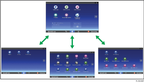 Ilustracja pokazująca dostosowywanie ekranu głównego