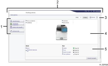 Ilustracja ekranu przeglądarki internetowej — ilustracja z numerowanymi odnośnikami