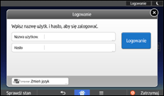 Ilustracja ekranu panela operacyjnego