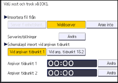 Bild av användarpanelens skärm