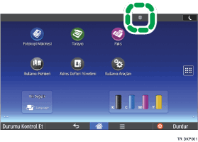 Bild av användarpanelens skärm