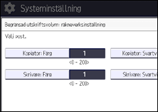 Bild av användarpanelens skärm