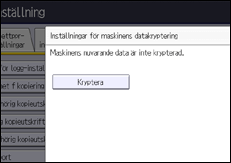 Bild av användarpanelens skärm