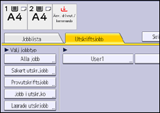 Bild av användarpanelens skärm
